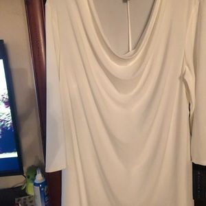 Sheer white dressy top size 1x